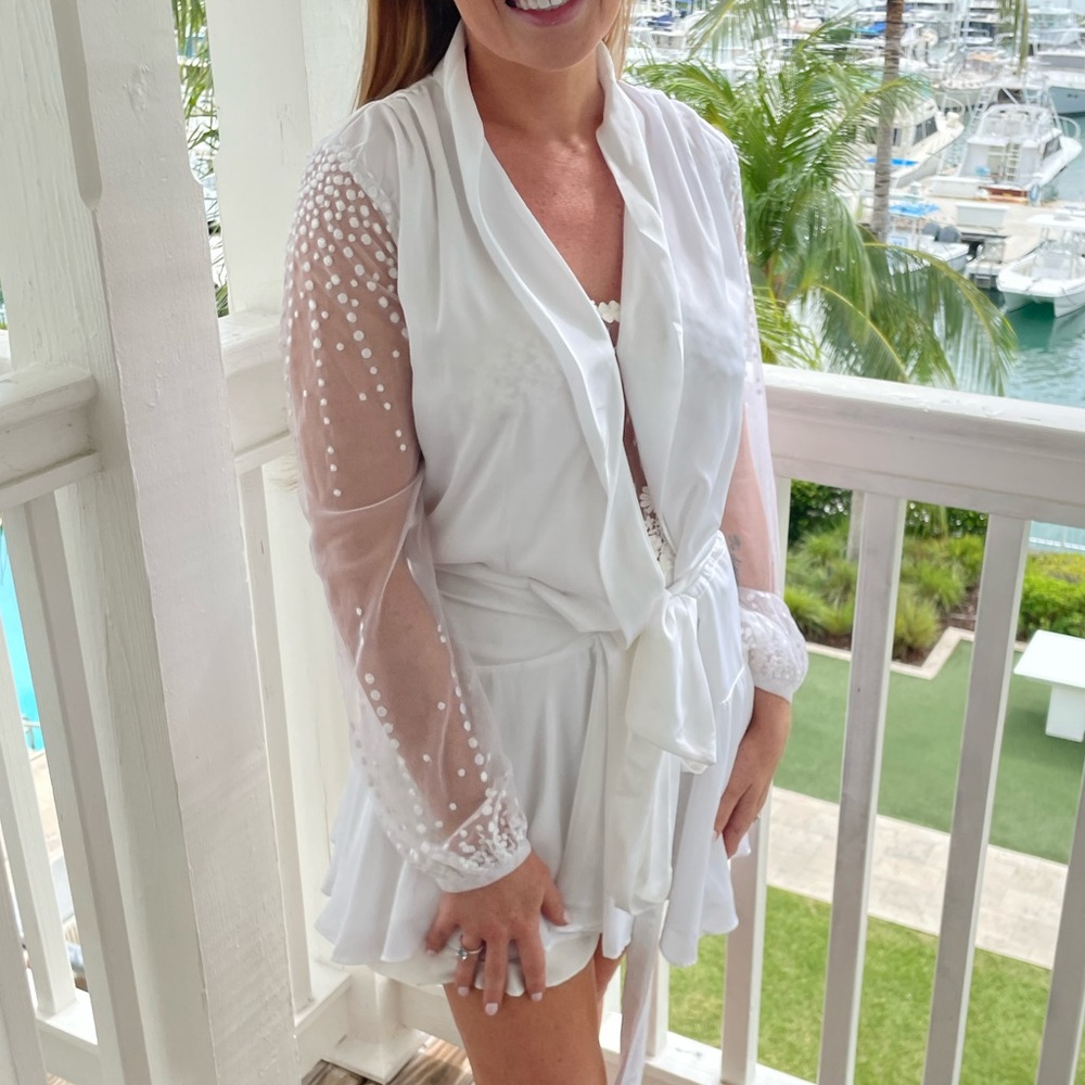 Bridal getting ready robe